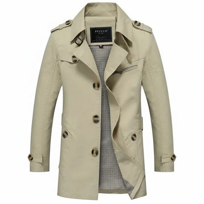 Classic Waterproof Mens Trench Coat
