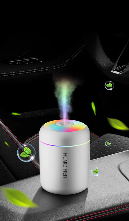 MINI AIR HUMIDIFIER WITH AROMATHERAPY - USB POWERED - PERFECT FOR CAR AND BEDROOM-White-Nora Luxe