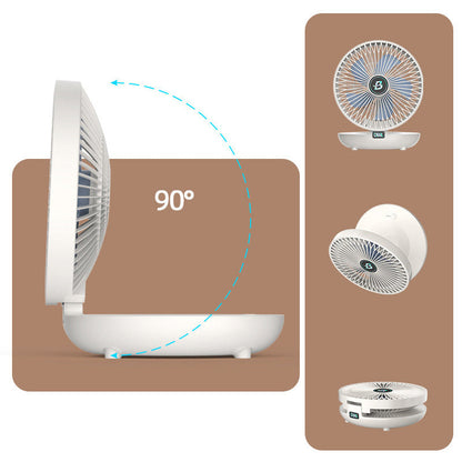 Mini Foldable Fan - CoolBreeze-White-Nora Luxe