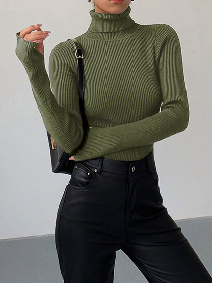 Simple Crew Neck Fit Knit Top