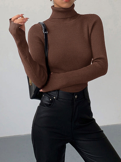 Simple Crew Neck Fit Knit Top