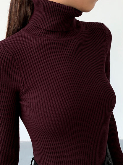 Simple Crew Neck Fit Knit Top