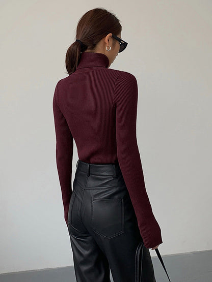 Simple Crew Neck Fit Knit Top