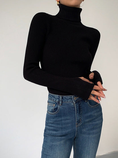 Simple Crew Neck Fit Knit Top