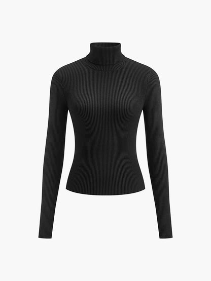 Simple Crew Neck Fit Knit Top