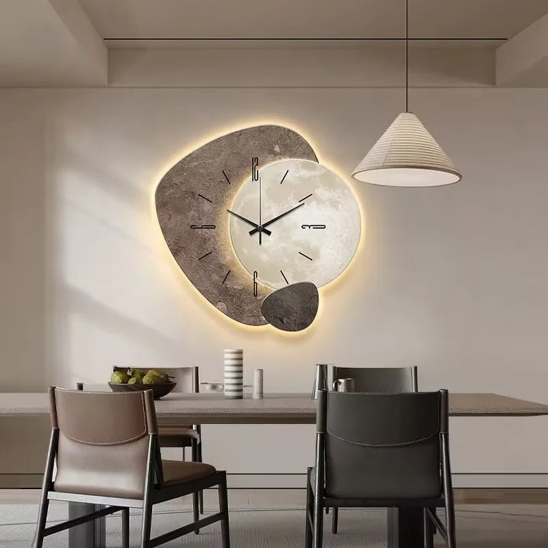 Minimalist Wall Clock in Scandinavian Design - NordiqTime-Brown-The Livary