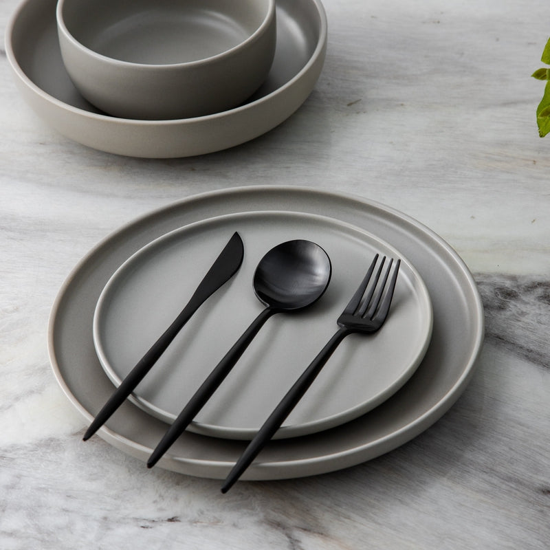 Minimalistic Cutlery for Modern Tables - PureSet-Matte Gold-Set for 4 people (20 pieces)-Nora Luxe