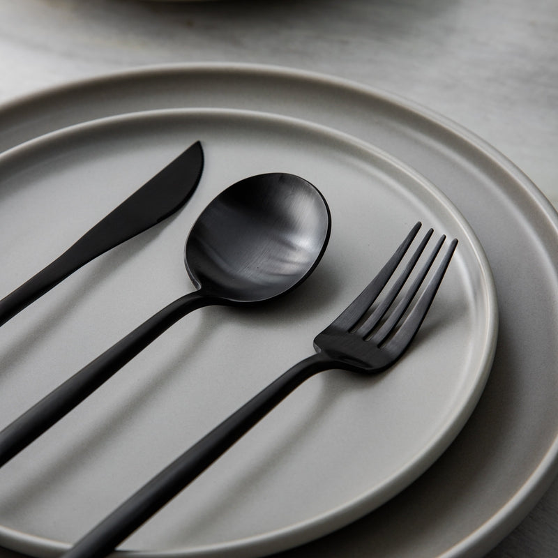 Minimalistic Cutlery for Modern Tables - PureSet-Matte Gold-Set for 4 people (20 pieces)-Nora Luxe