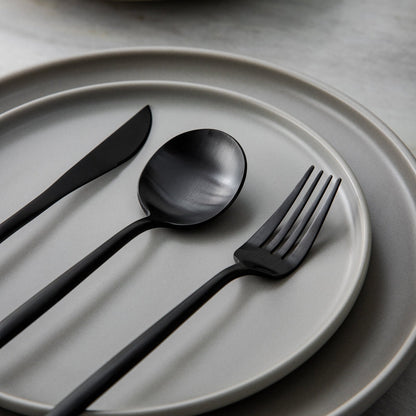 Minimalistic Cutlery for Modern Tables - PureSet-Matte Gold-Set for 4 people (20 pieces)-Nora Luxe