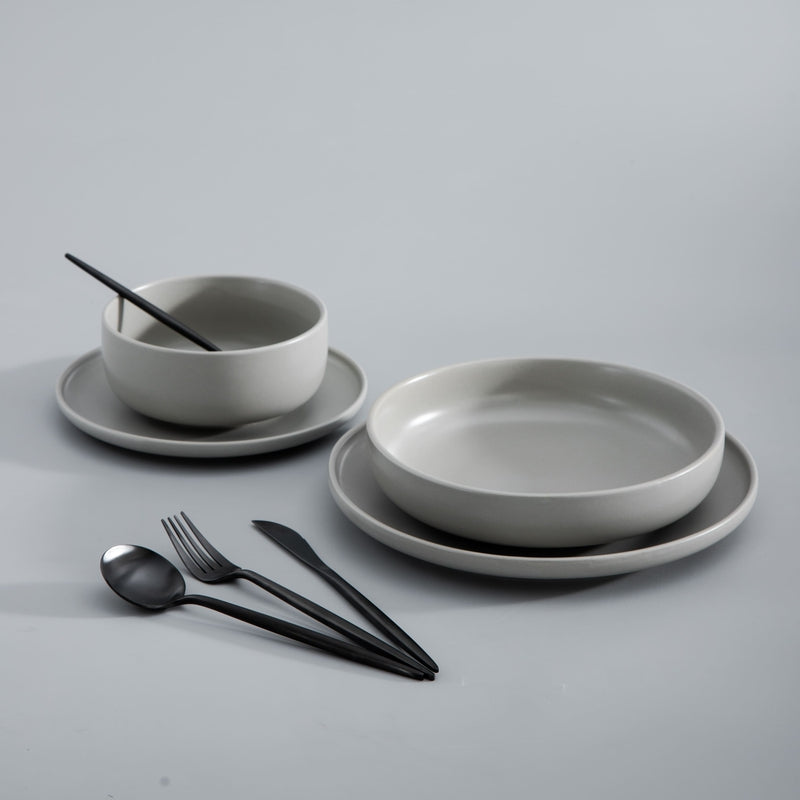 Minimalistic Cutlery for Modern Tables - PureSet-Matte Gold-Set for 4 people (20 pieces)-Nora Luxe