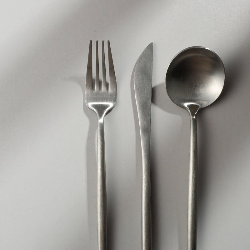 Minimalistic Cutlery for Modern Tables - PureSet-Matte Gold-Set for 4 people (20 pieces)-Nora Luxe