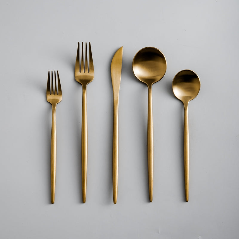 Simple Stainless Steel Flatware Set - Pexav