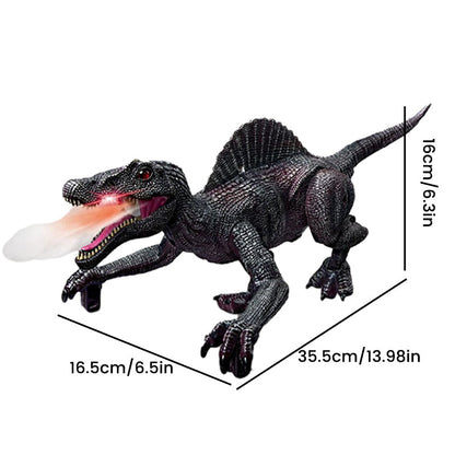 Mist-spewing Interactive Dinosaur from a Distance - RoboRex-Velociraptor 8.66 inches - Blue-Nora Luxe