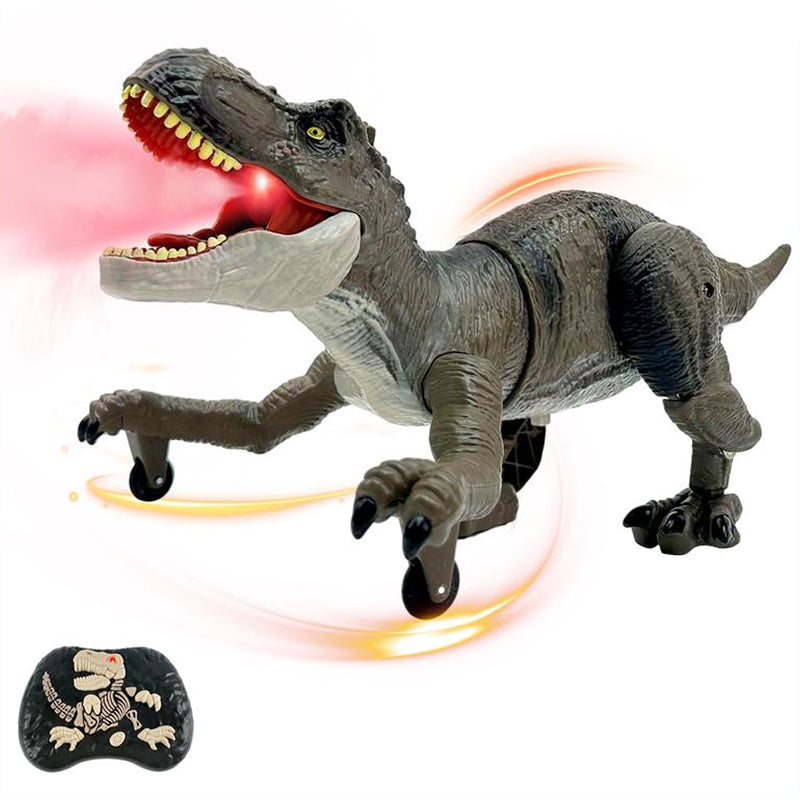 Mist-spewing Interactive Dinosaur from a Distance - RoboRex-Velociraptor 8.66 inches - Blue-Nora Luxe
