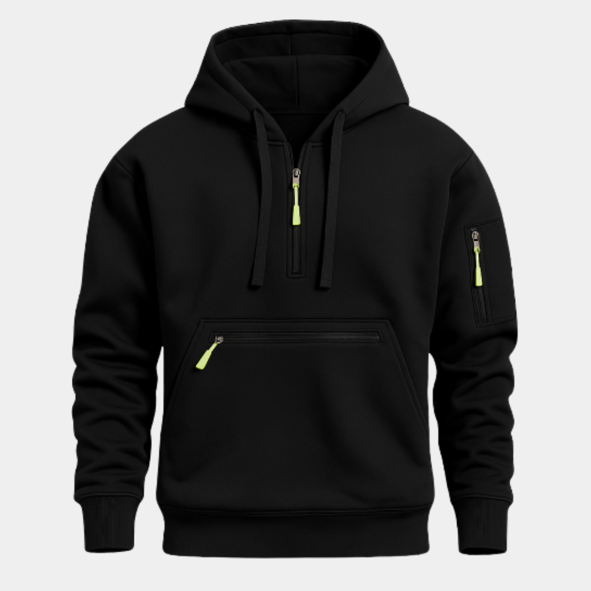 Warm Men's Hoodie Zip Up Jacket with Pockets - Nocini