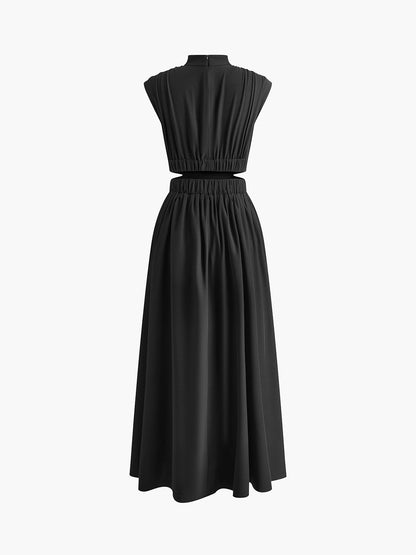 Scoop Neck Cutout Maxi Dress