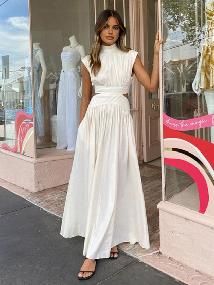 Scoop Neck Cutout Maxi Dress