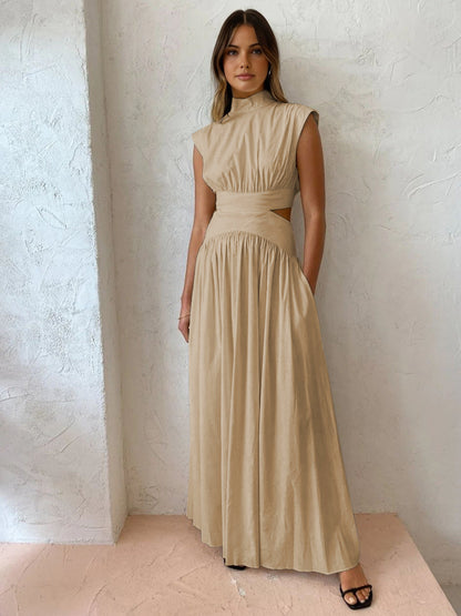 Scoop Neck Cutout Maxi Dress