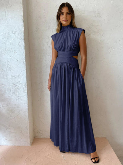 Scoop Neck Cutout Maxi Dress