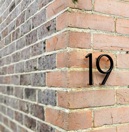 Sleek Silver Address Numbers with Elegant Float Design - Pexav