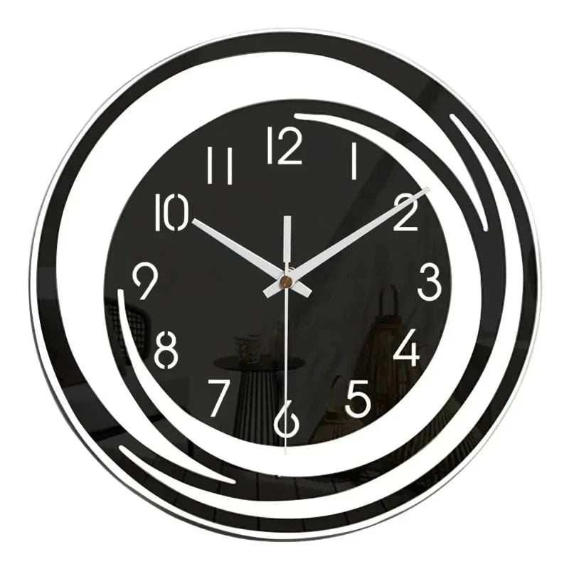 Sleek White Acrylic Wall Clock - Pexav