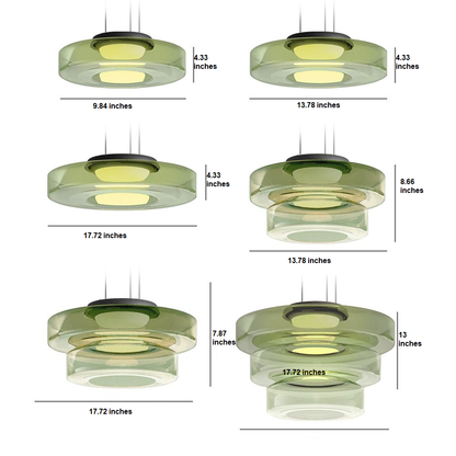 Modern Glass Pendant Light in Bauhaus Style - AuroraSphere-Amber-1 Level-D 9.84 x H 4.33 inches-Nora Luxe