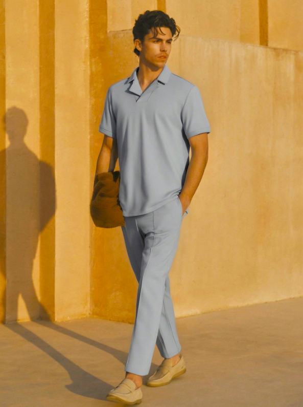 Stylish Light Grey Casual Menswear – Nico - Pexav