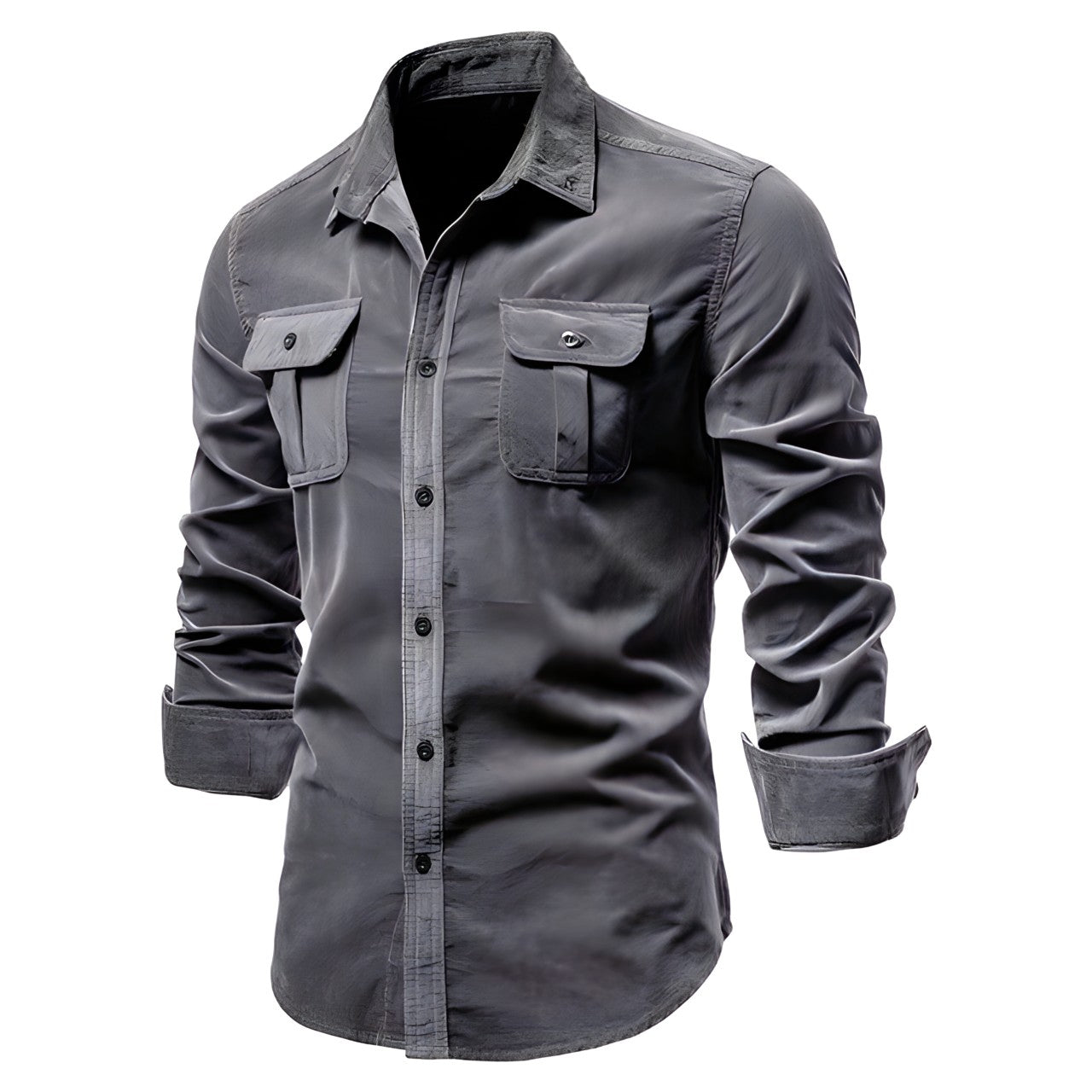 Modern Men's Shirt - Aiden-Dark Grey-S-Nora Luxe