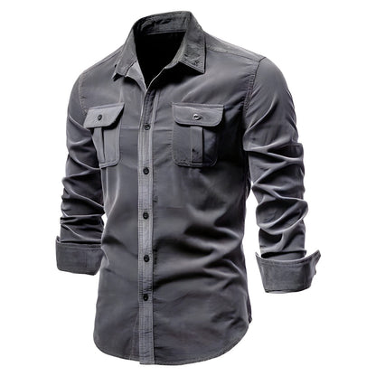 Modern Men's Shirt - Aiden-Dark Grey-S-Nora Luxe