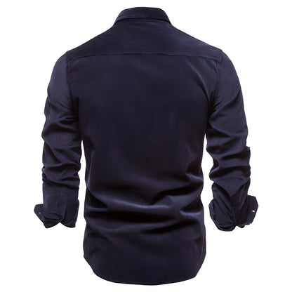 Modern Men's Shirt - Aiden-Dark Grey-S-Nora Luxe