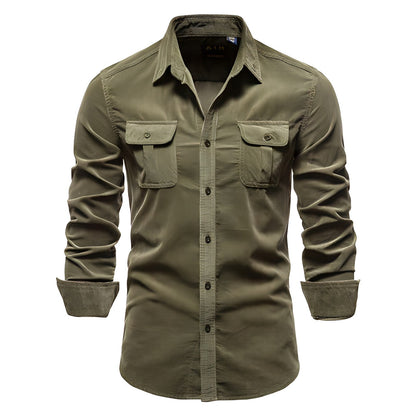 Modern Men's Shirt - Aiden-Light Green-S-Nora Luxe