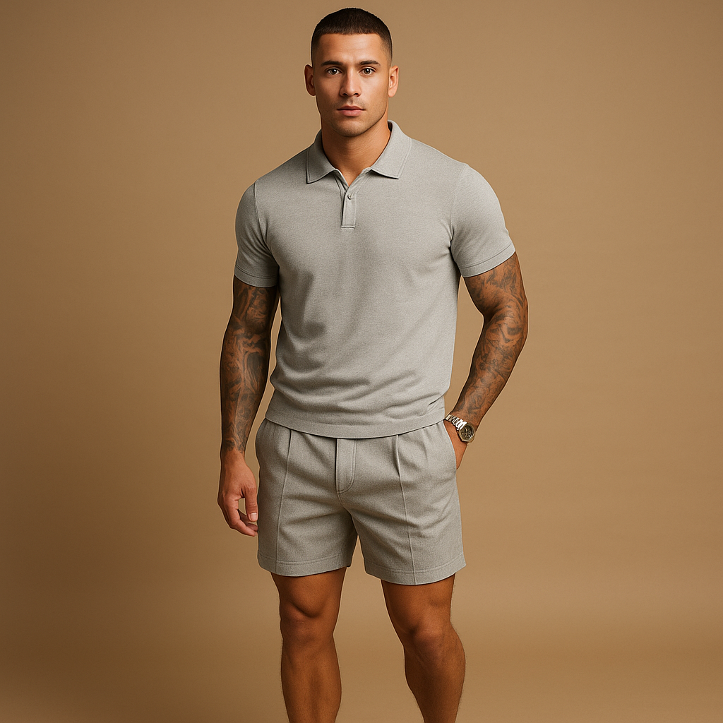 Trendy Casual Mens Shirt Shorts Outfit Set - Nocini