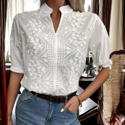 Elegant Classic Women's Blouse - Pexav