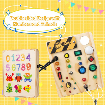 Montessori Toddler Pegboard with LED Lighting - SparkleSense-Nora Luxe