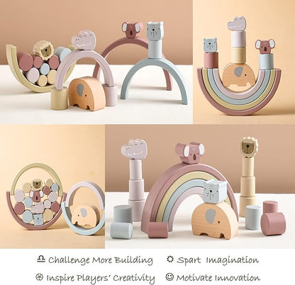 Montessori Wooden Playset – Buildoro-The Livary
