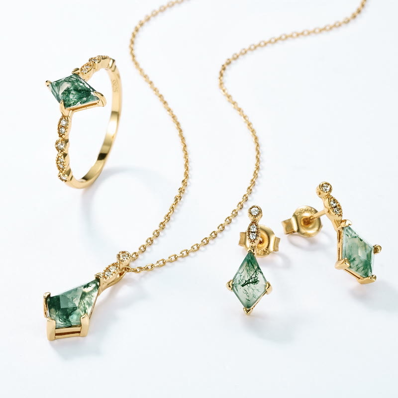 Natural Stone and Crystal Jewelry Set - Pexav