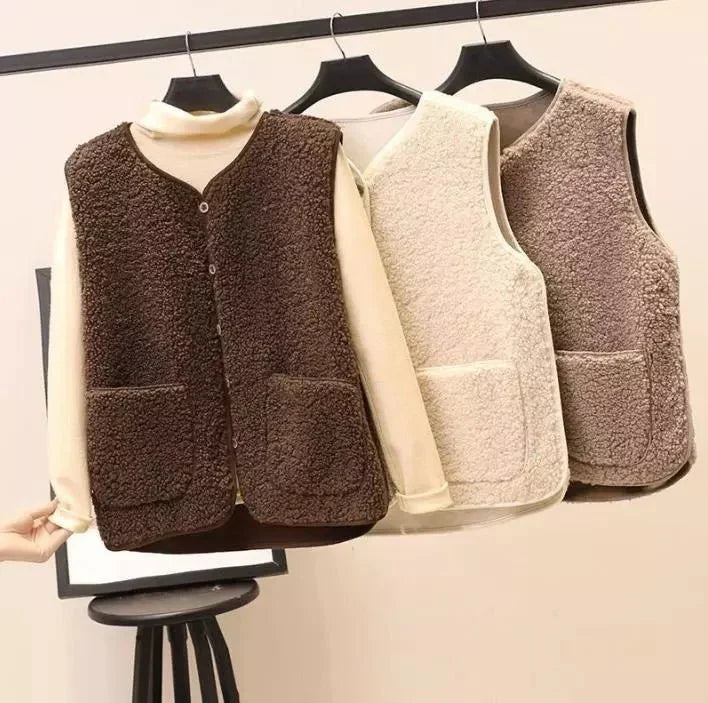 Soft Fuzzy Ladies Gilet for Layering
