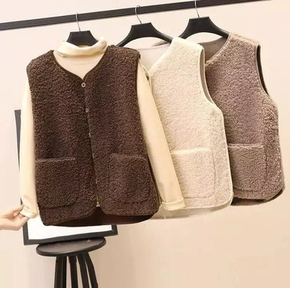 Soft Fuzzy Ladies Gilet for Layering