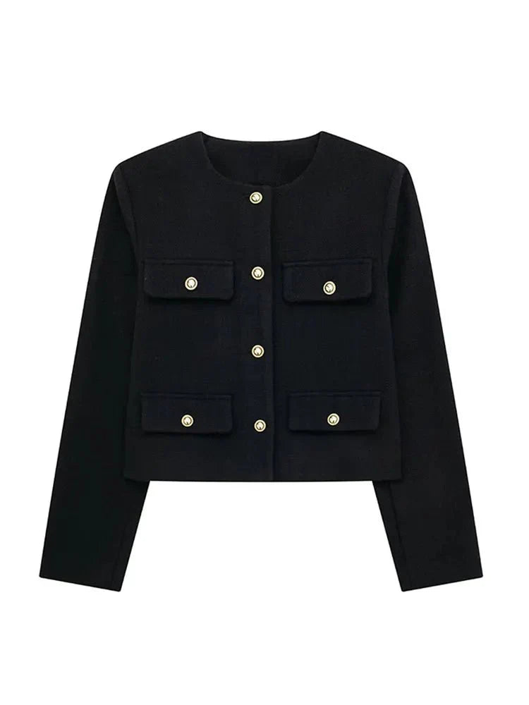 Classic Fit Tweed Jacket for Women