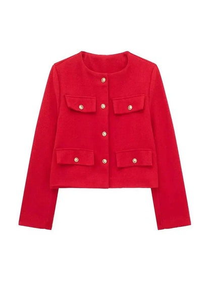 Classic Fit Tweed Jacket for Women