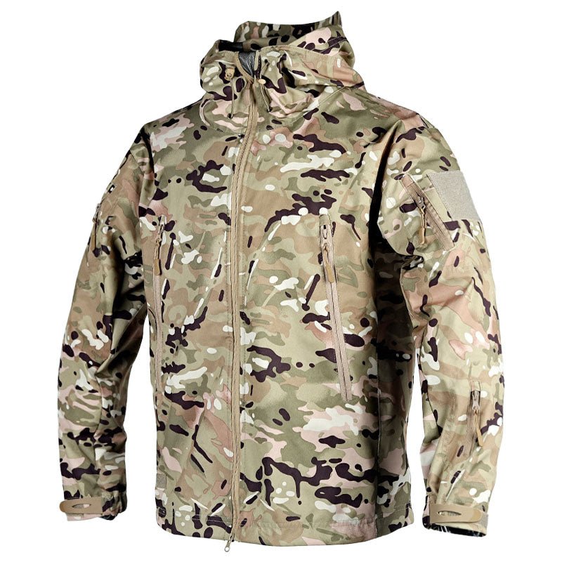 Women's Waterproof Parka Jacket with Hood and Zip Pockets