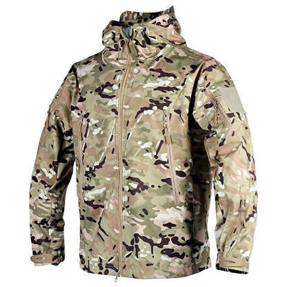 Women's Waterproof Parka Jacket with Hood and Zip Pockets