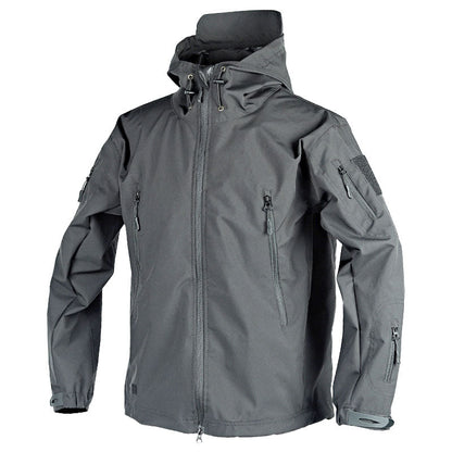 Women's Waterproof Parka Jacket with Hood and Zip Pockets