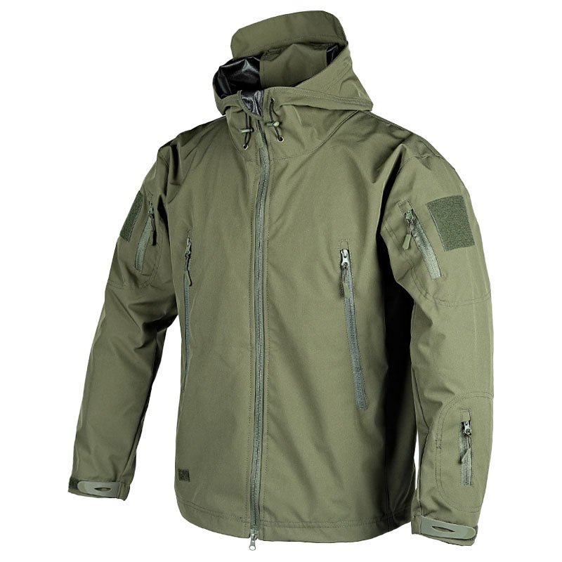 Women's Waterproof Parka Jacket with Hood and Zip Pockets