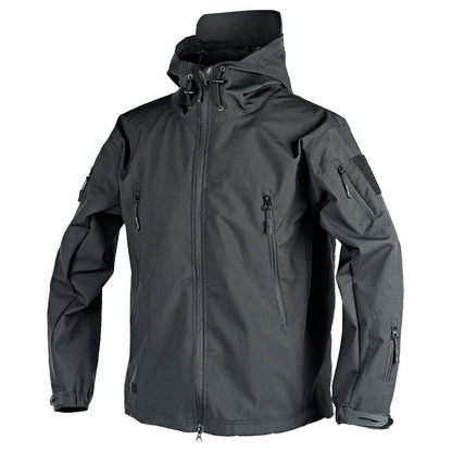 Women's Waterproof Parka Jacket with Hood and Zip Pockets - Nocini