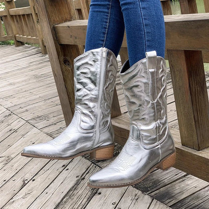 Classic Western Riding Ankle Boots for Women