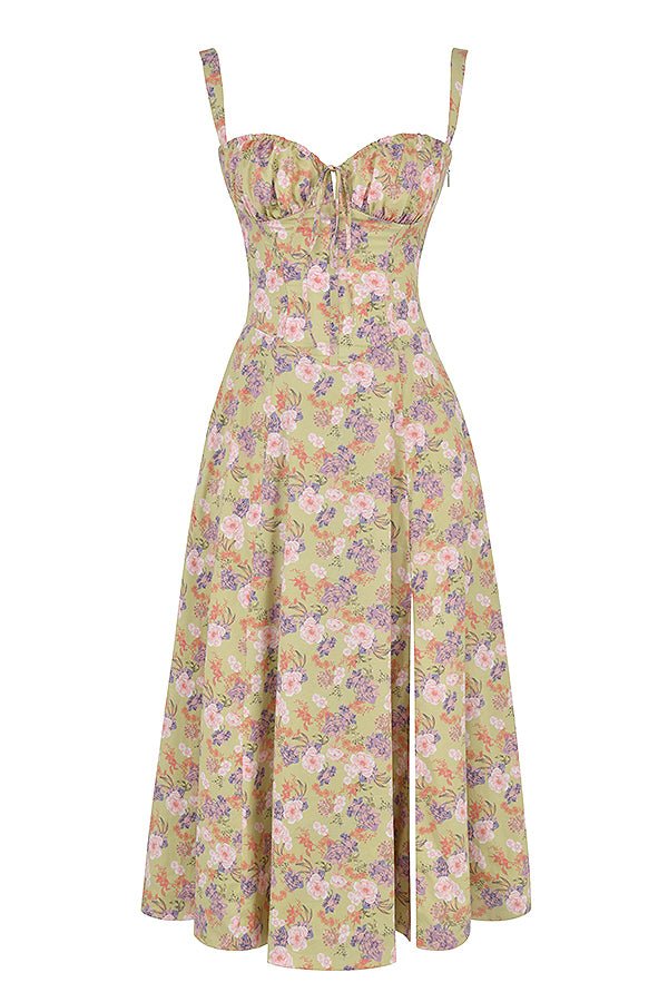 Casual Summer Sleeveless Midi Dress with Waist Tie