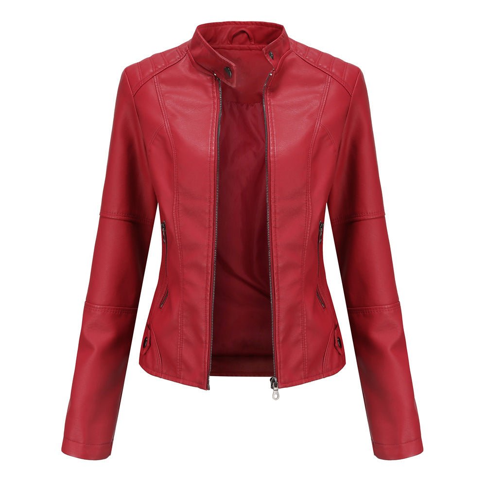 Classic Fit Women's Leather Zip Jacket
