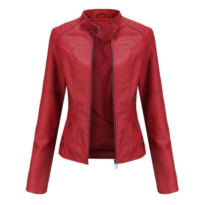 Classic Fit Women's Leather Zip Jacket