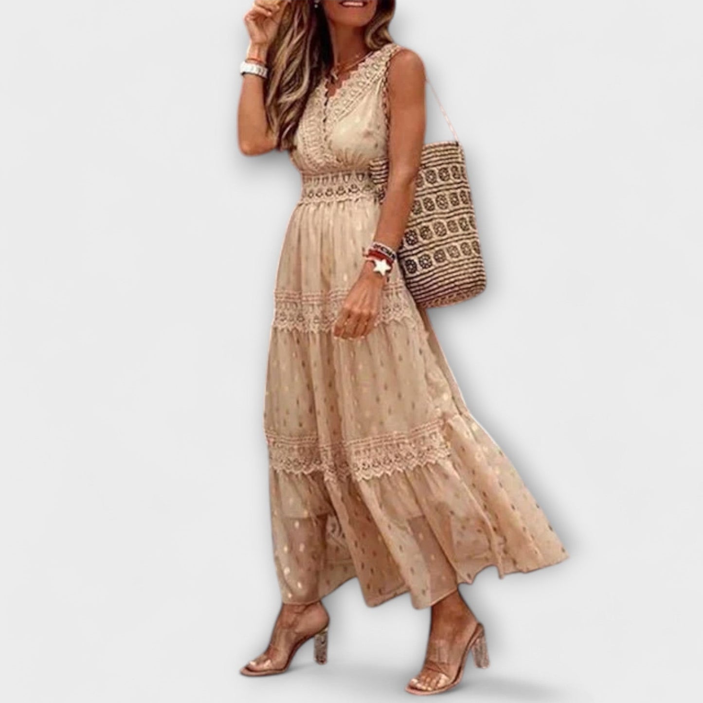 Elegant Floral Long Dress for Special Events